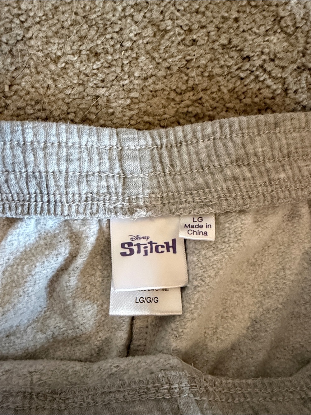 Disney Gray Stitch and Angel Pajama Set - Gray Top & Joggers - Picture 3 of 3